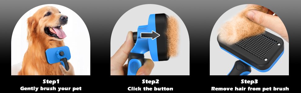 How to Use This 3PCS Self-Cleaning Slicker Brush for Pets