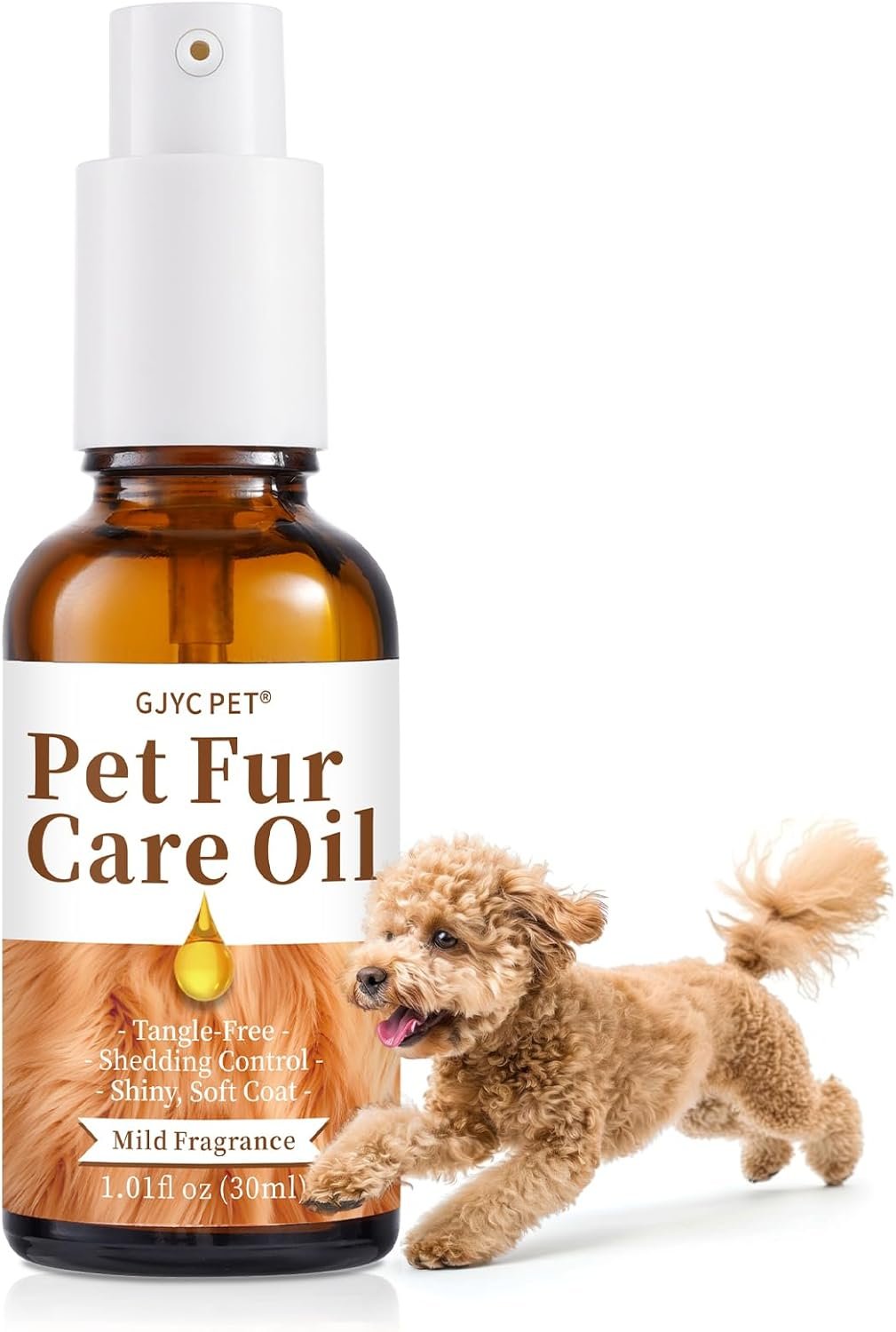Pet-Fur-Care-Oil-Tangle-Remover-Shiny-Silky-Coat-Soothing-Skin-Protection-with-Collagen-and-Natural-Oils-Leave-in-Formula-for-Dogs-and-Cats-1.01-fl.-oz