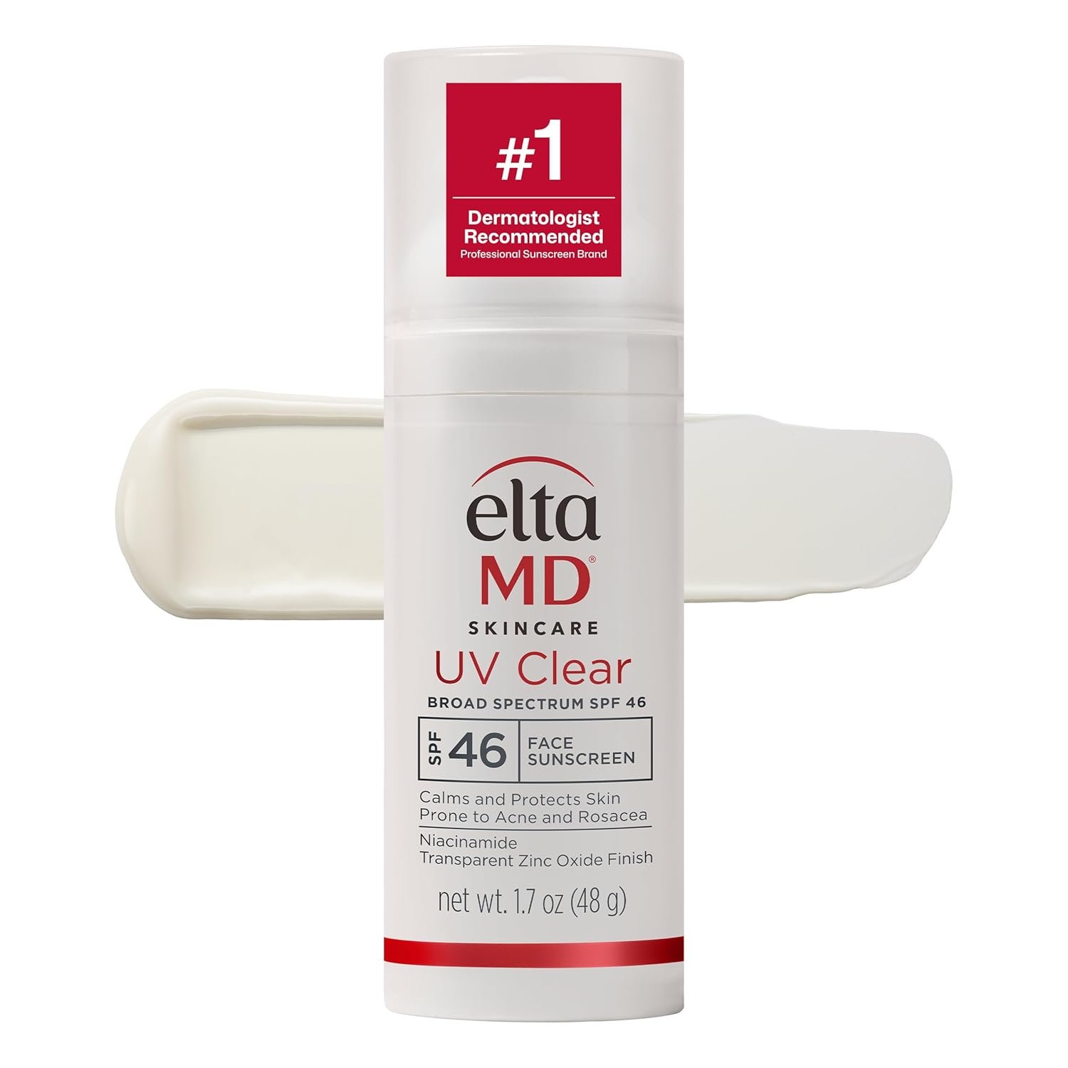 EltaMD UV Clear Face Sunscreen SPF 46 – Lightweight Oil-Free Protection for Sensitive & Acne-Prone Skin