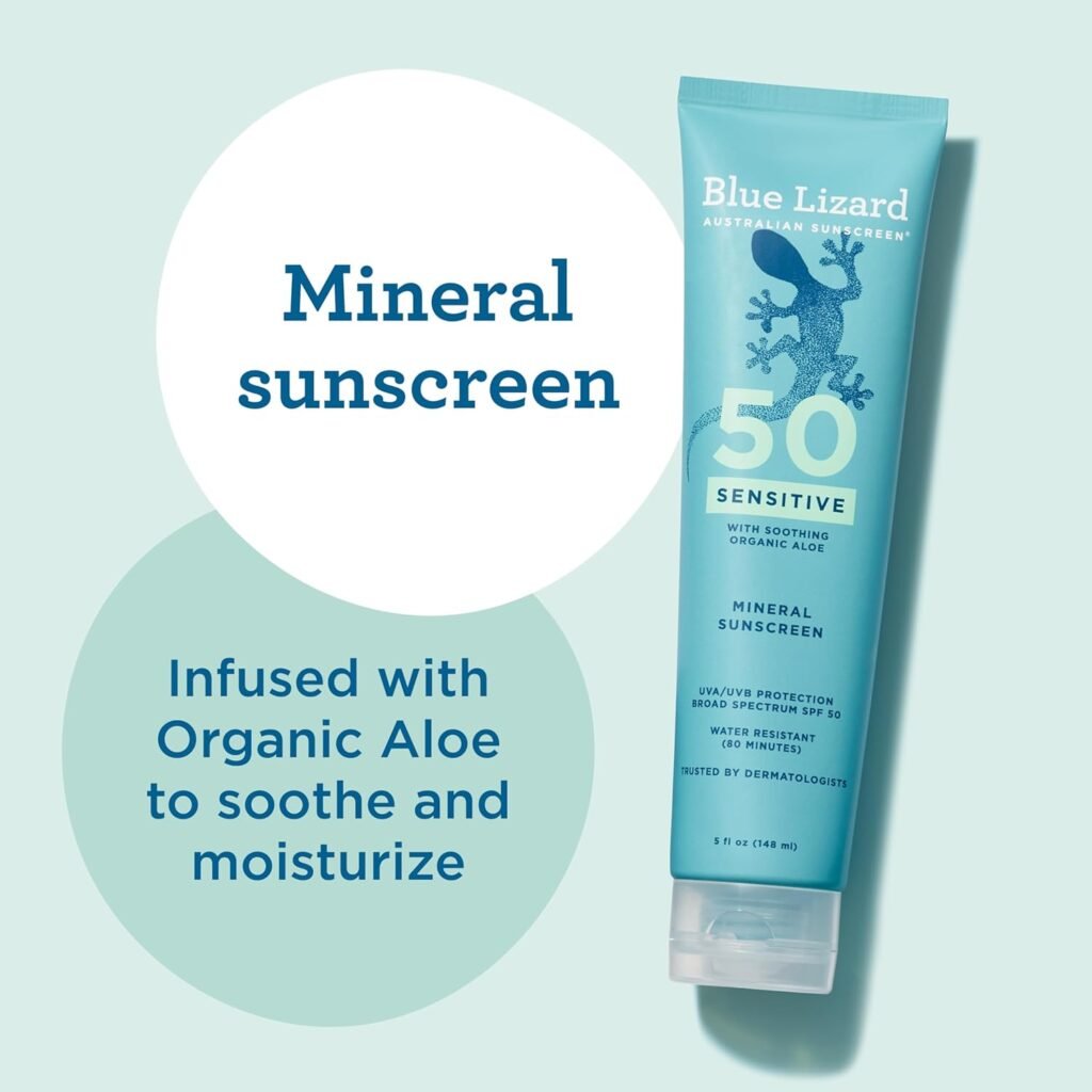 Key Features of Blue Lizard Sensitive Mineral SPF 50 Sunscreen