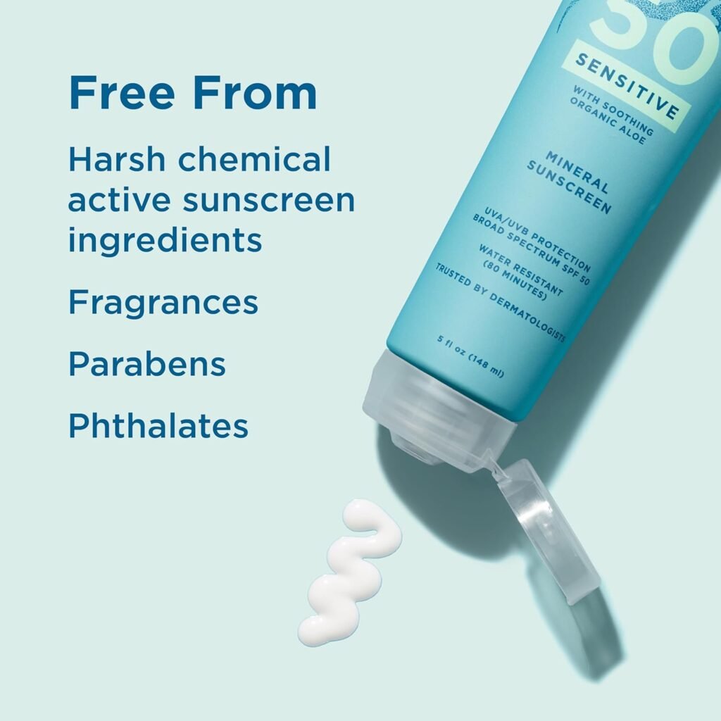 Key Features of Blue Lizard Sensitive Mineral SPF 50 Sunscreen