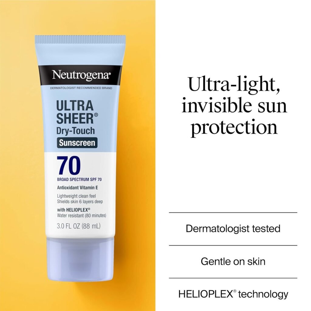 Key Highlights of Neutrogena Ultra Sheer Dry-Touch Sunscreen