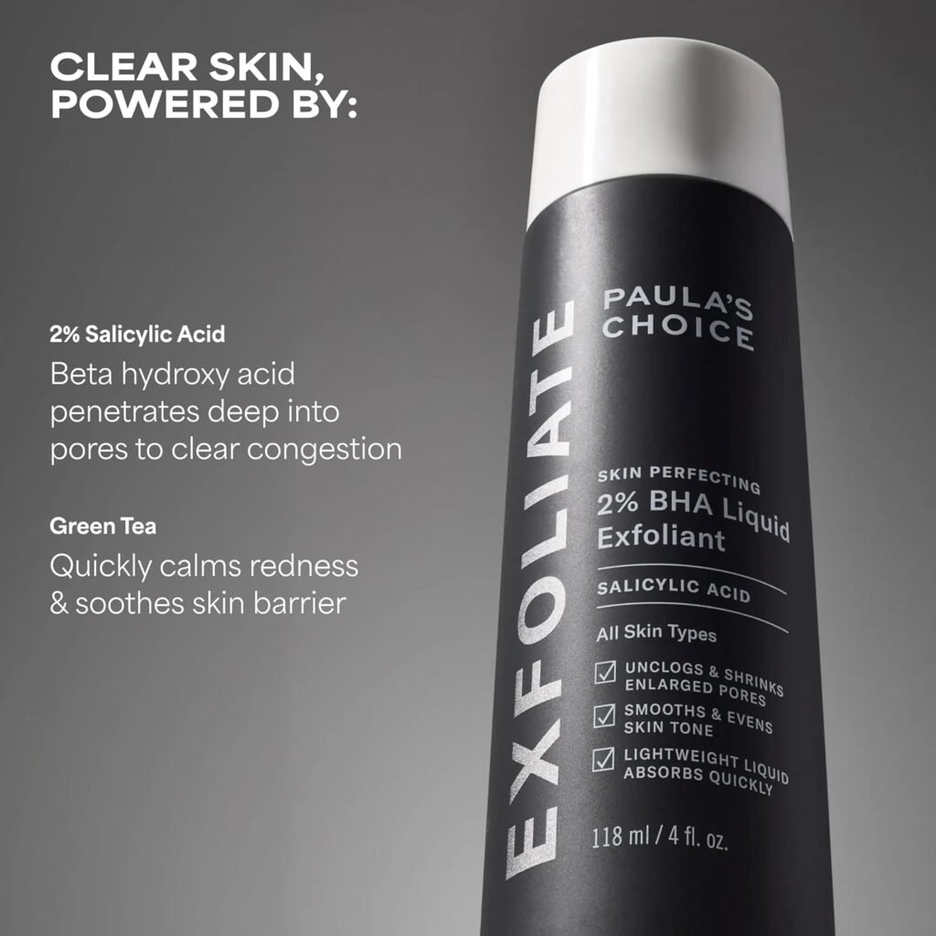 Key Ingredients of Paula’s Choice 2% BHA Liquid Exfoliant
