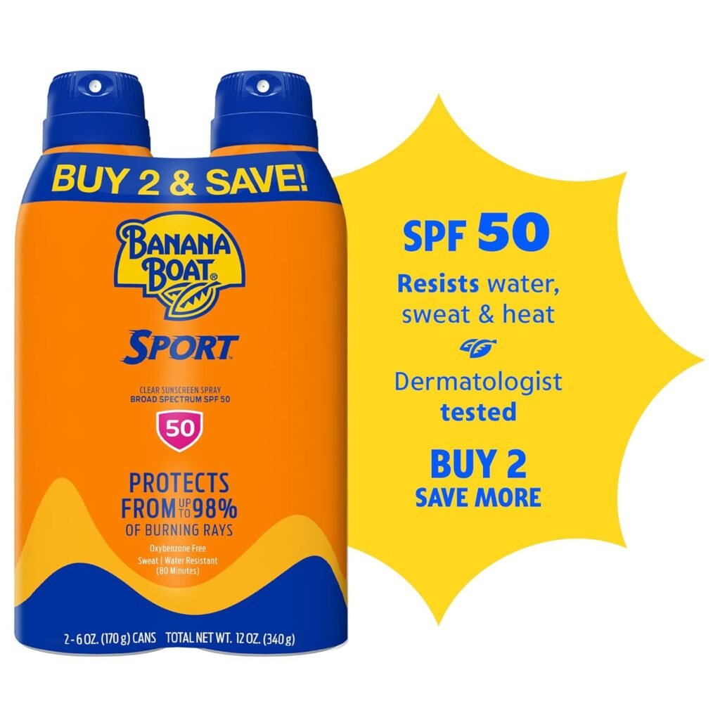 Key Features of Banana Boat Sport Ultra SPF 50 Sunscreen Spray