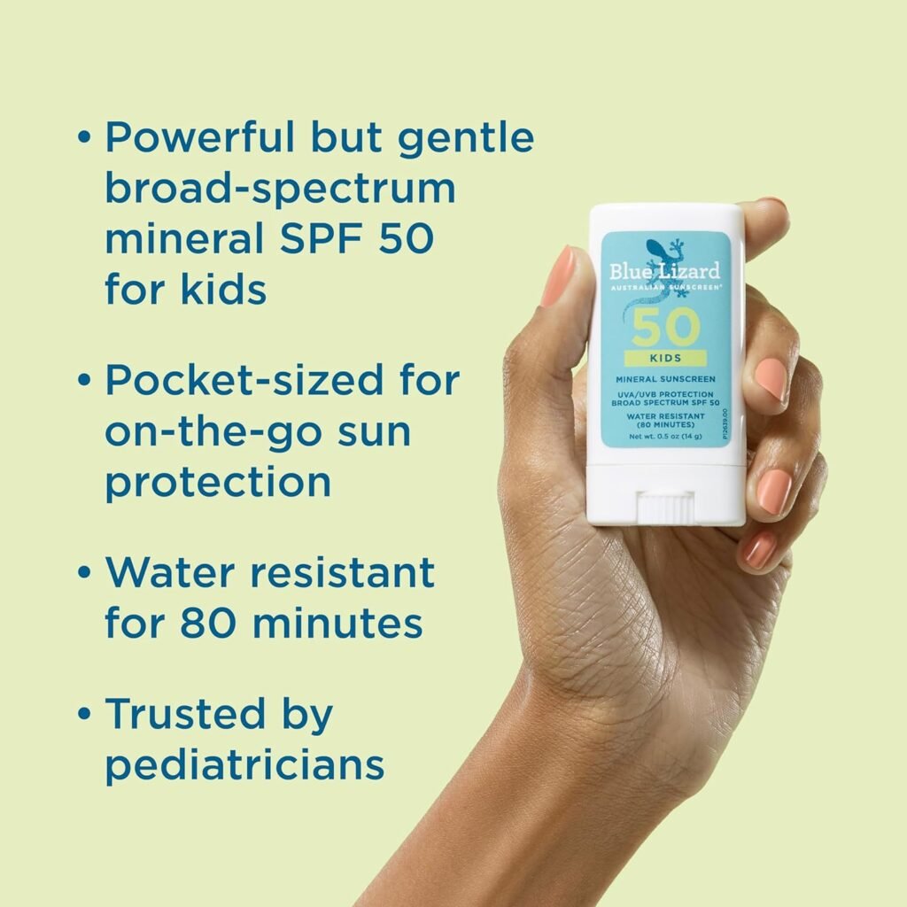 Key Features of Blue Lizard Kids Mineral SPF 50 Sunscreen Stick