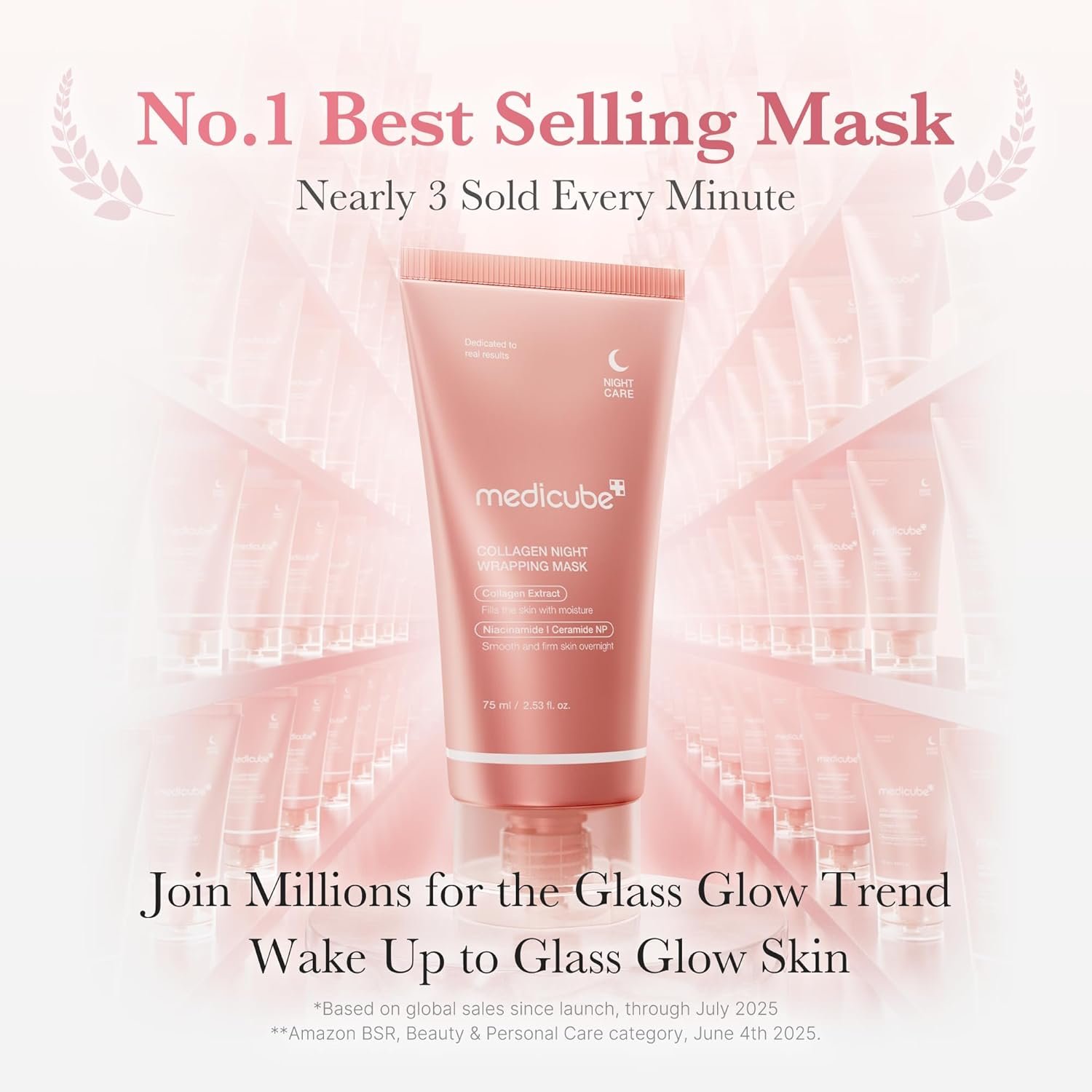 medicube Wrapping Mask Collagen Overnight Peel Off Facial Mask | Wake Up to Firmer, Glowing Skin