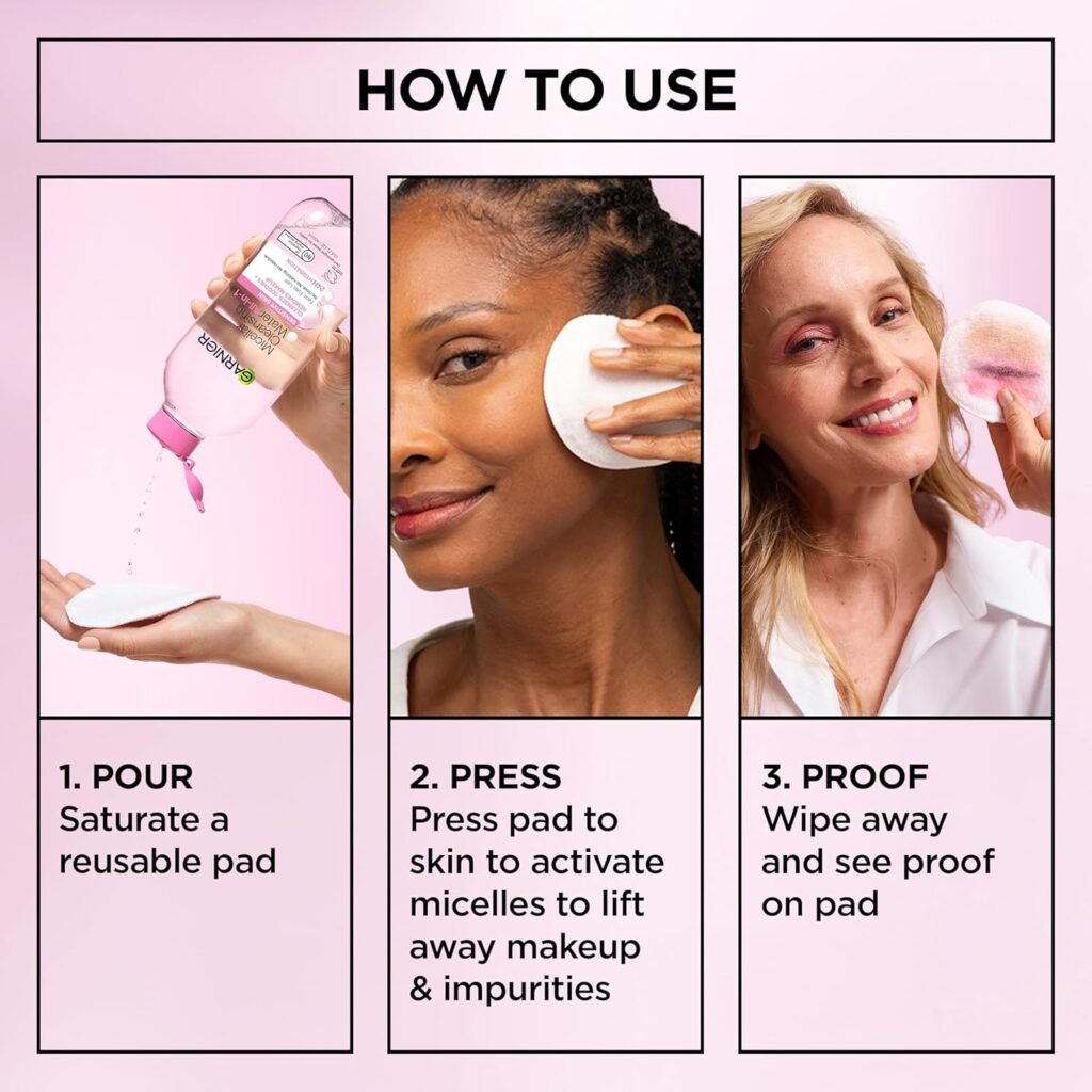 How to Use Garnier Micellar Cleansing Water Hydrating Facial Cleanser & Makeup Remover
