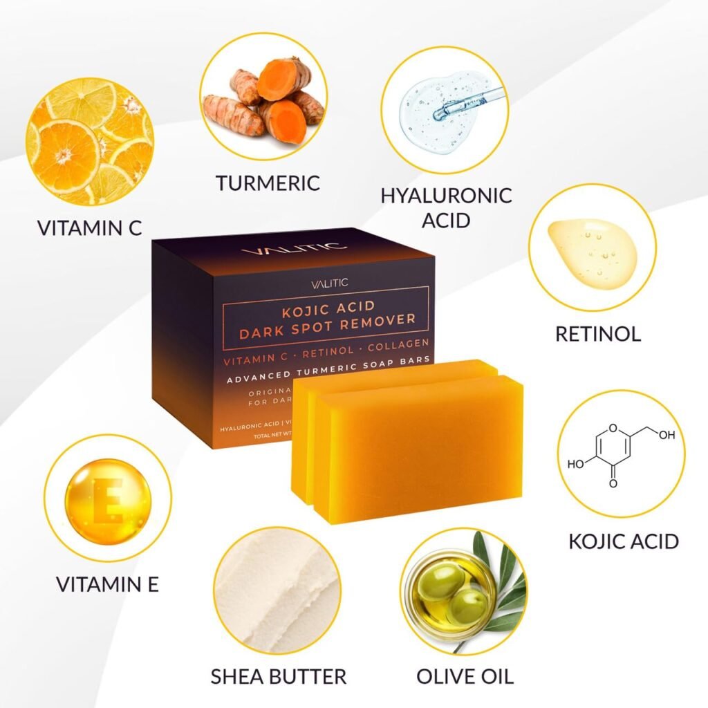 Ingredients of VALITIC Kojic Acid Dark Spot Remover Soap
